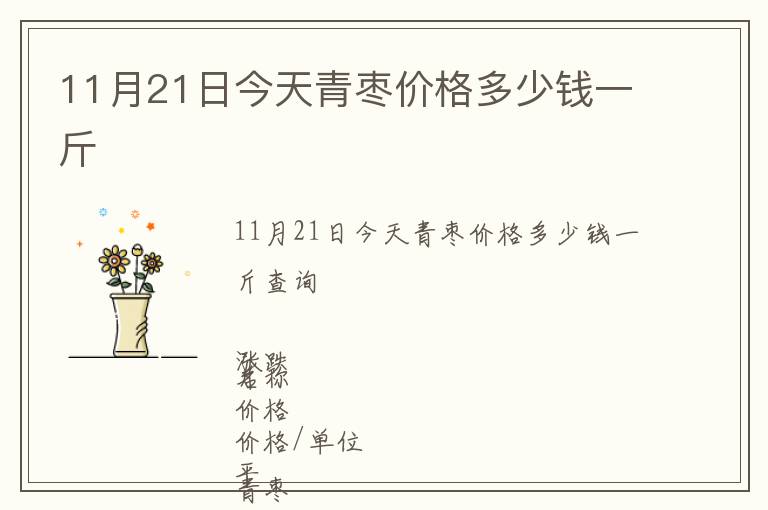 11月21日今天青棗價格多少錢一斤